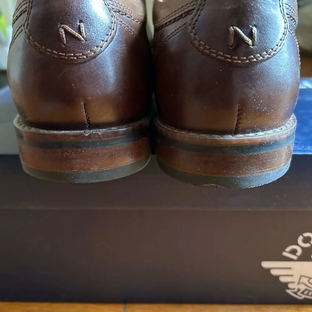 Nunn Bush Brown Leather Cap-Toe Derby Shoes